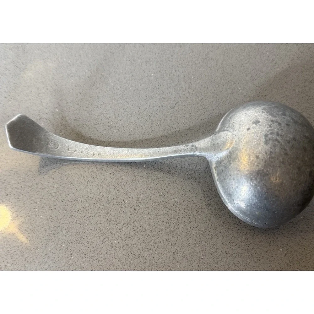 VTG Lot of 2 Ladle By Carson & Plate Craft American By Bon Chef Pewter Look MCM